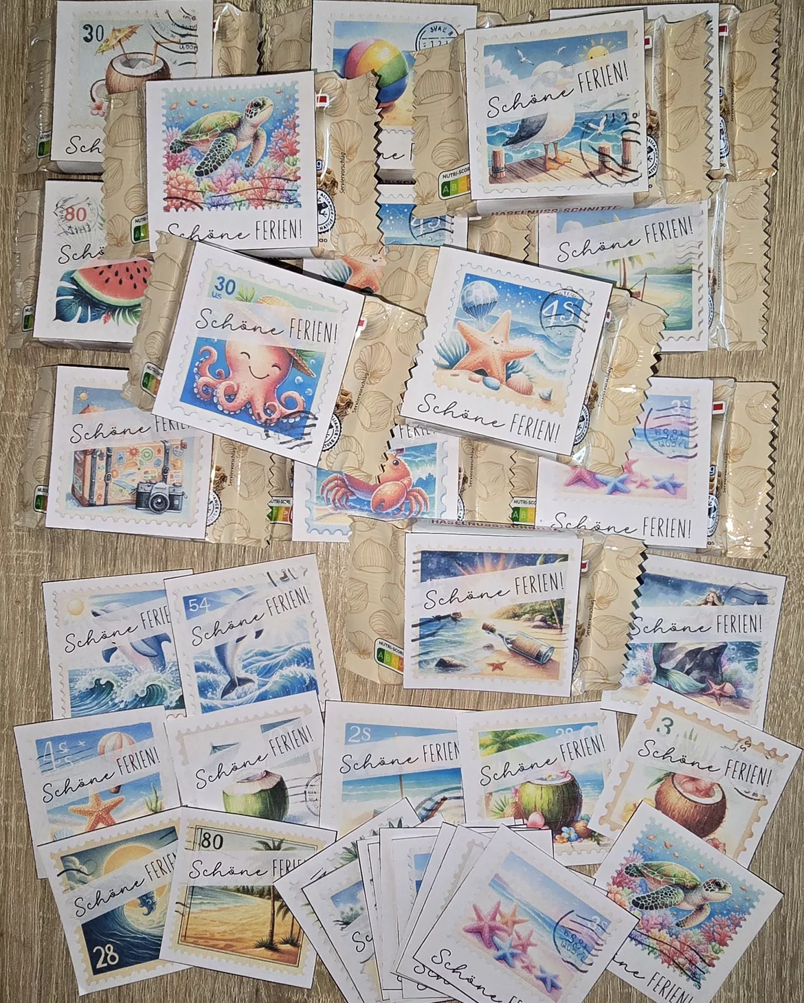 Bild in der Beschreibung des Unterrichtsmaterials Grußkärtchen Sommerferien von Abenteuer Grundschule #1