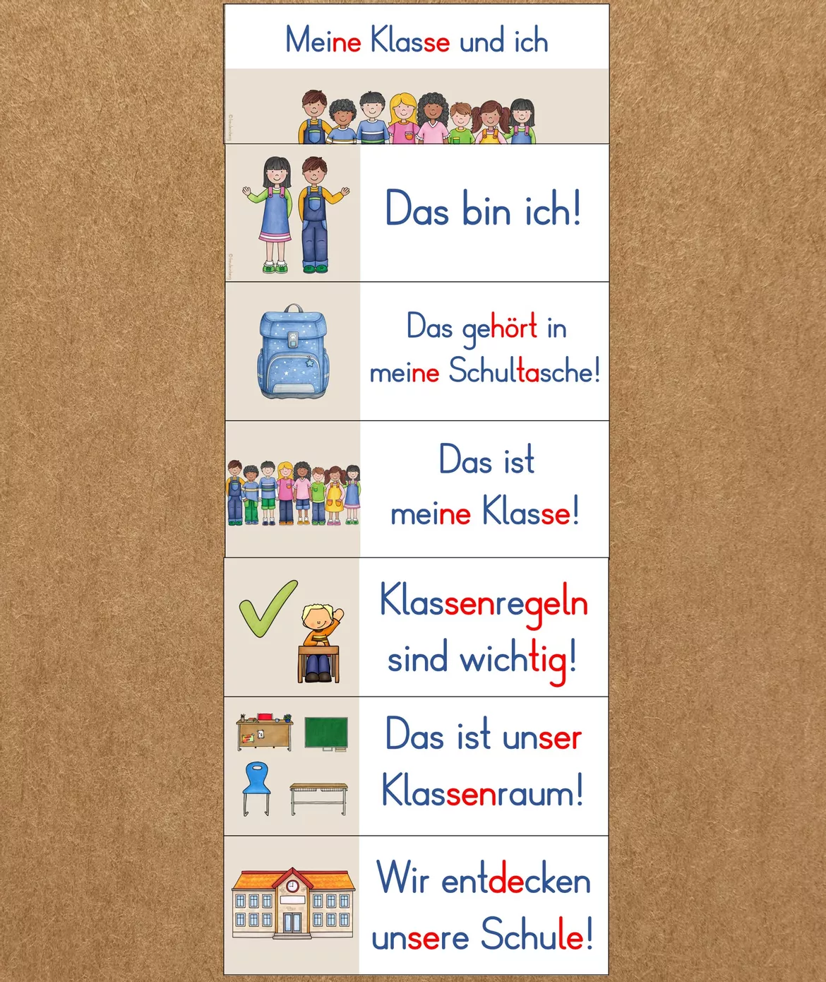 Bild in der Beschreibung des Unterrichtsmaterials Meine Klasse und ich: Reihentransparenz von FreuleinBerg #1