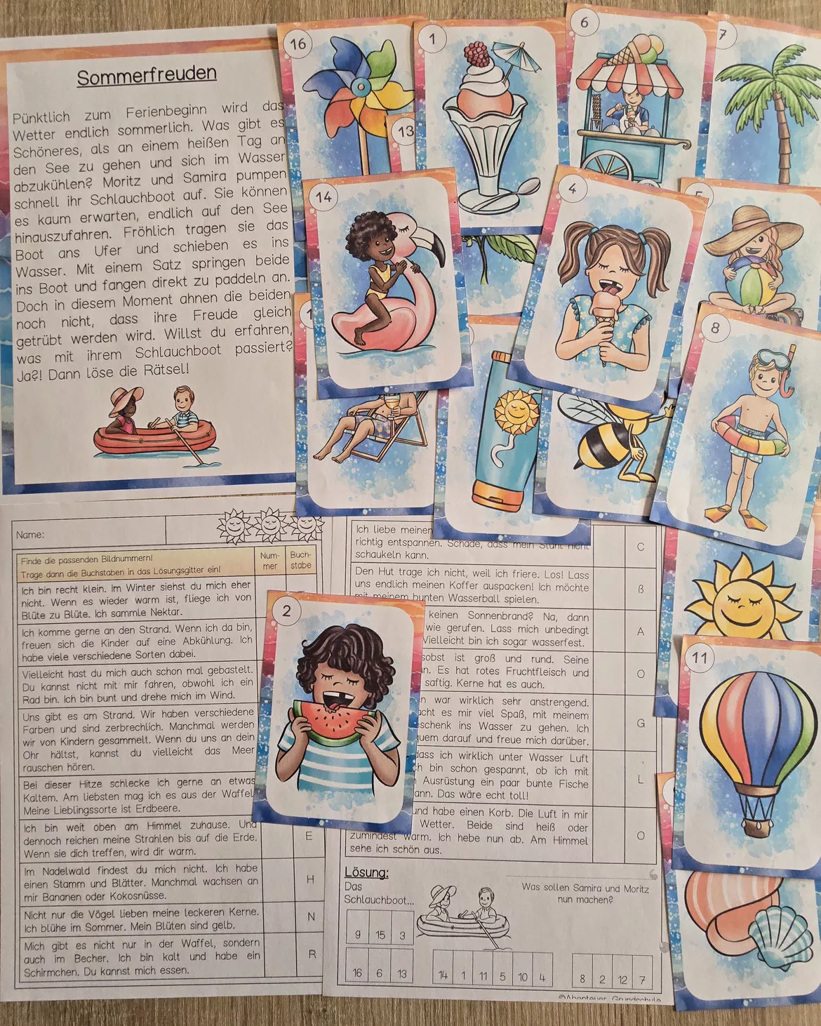 Bild in der Beschreibung des Unterrichtsmaterials Lesespaziergang Sommer von Abenteuer Grundschule #1