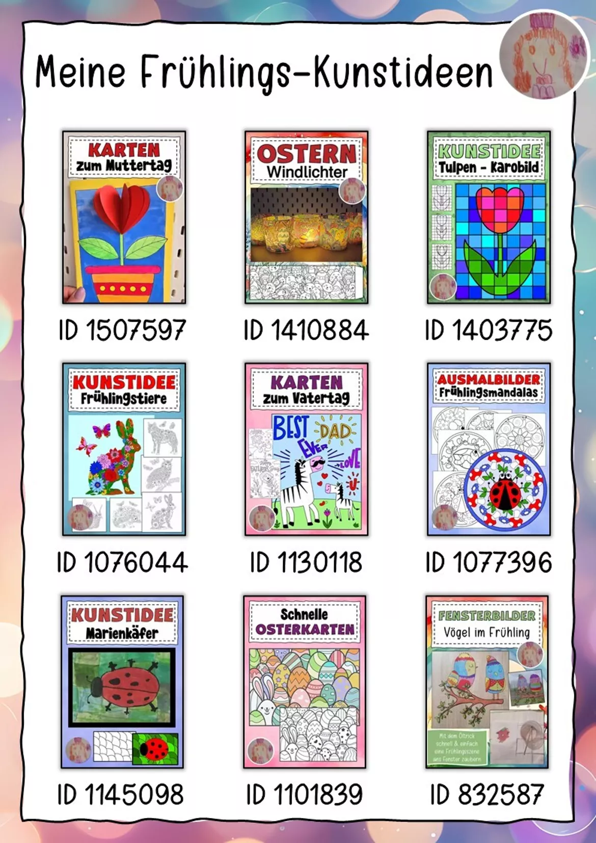 Bild in der Beschreibung des Unterrichtsmaterials Kunstidee Frühling Marienkäfer von Abenteuer Grundschule #1