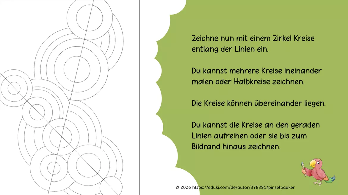Bild in der Beschreibung des Unterrichtsmaterials Kunst Robert Delaunay, Abstrakte Kunst, Grundschule von Pinselpauker #2
