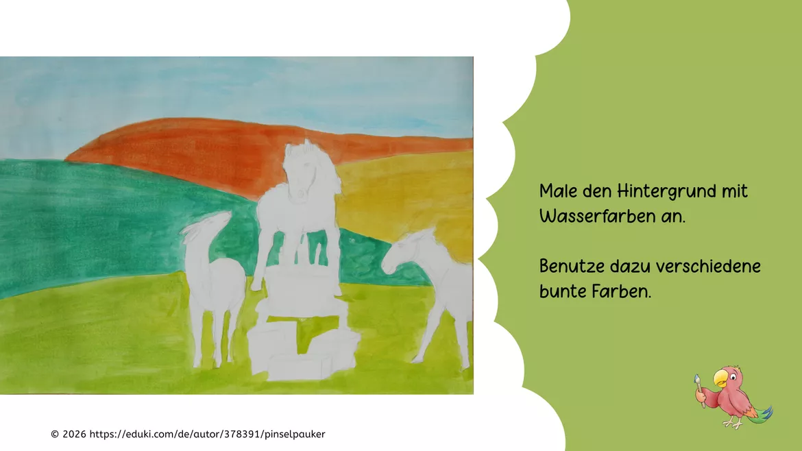 Bild in der Beschreibung des Unterrichtsmaterials Kunst Franz Marc, gelbe Kuh, Grundschule von Pinselpauker #2