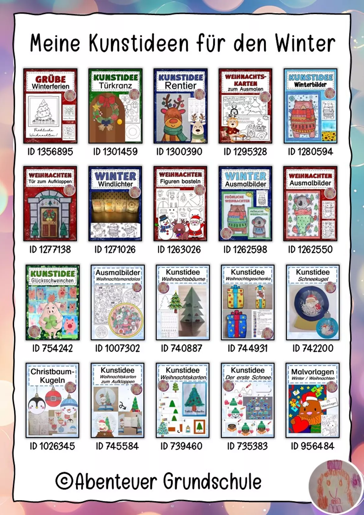 Bild in der Beschreibung des Unterrichtsmaterials Weihnachten basteln von Abenteuer Grundschule #1