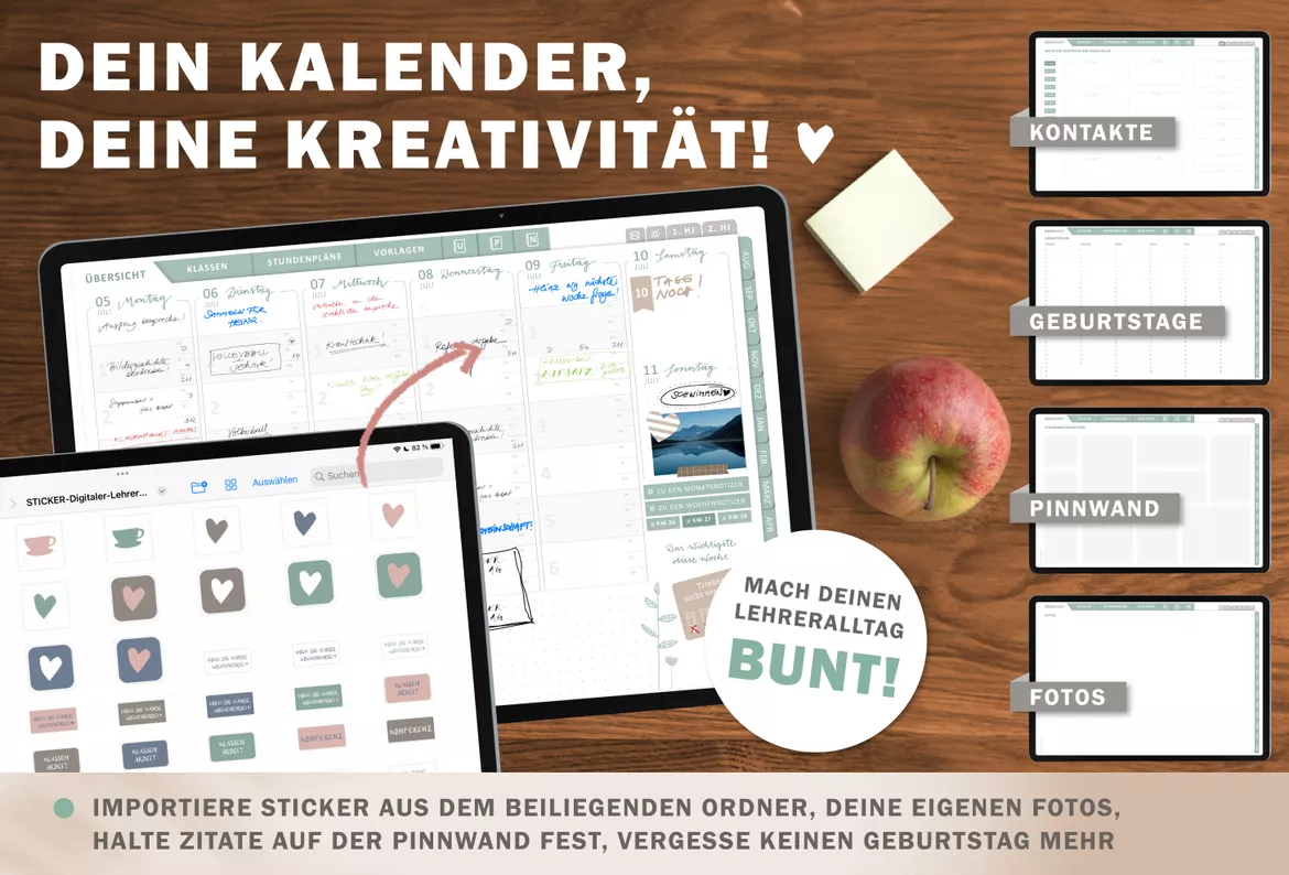 Bild in der Beschreibung des Unterrichtsmaterials Grundschulplaner digital Schuljahr 2026 2027 | interaktives PDF als digitaler Schulplaner von EDG - Eine der Guten Verlag GmbH #7