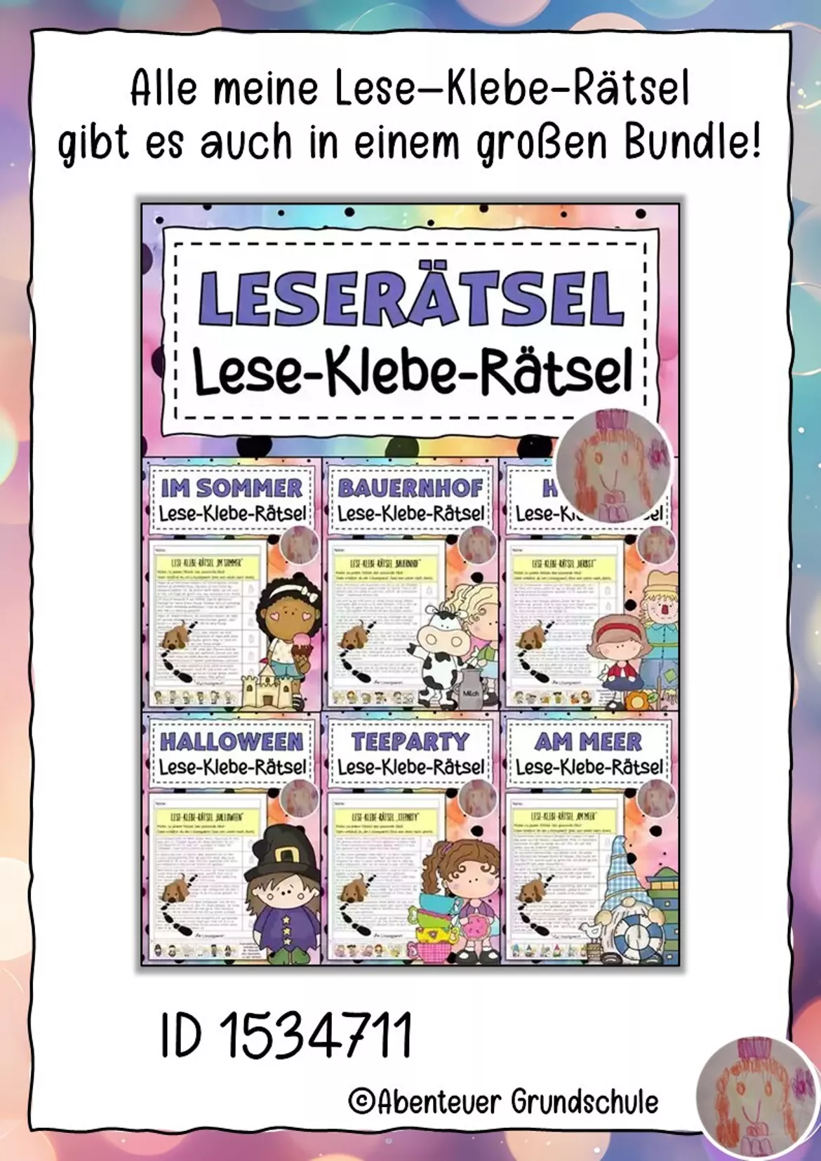Bild in der Beschreibung des Unterrichtsmaterials Sommer Leserätsel von Abenteuer Grundschule #2