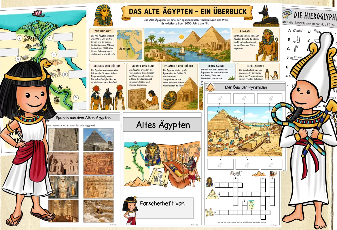 Bild in der Beschreibung des Unterrichtsmaterials ALTES ÄGYPTEN / Arbeitsheft von Schule2go #1