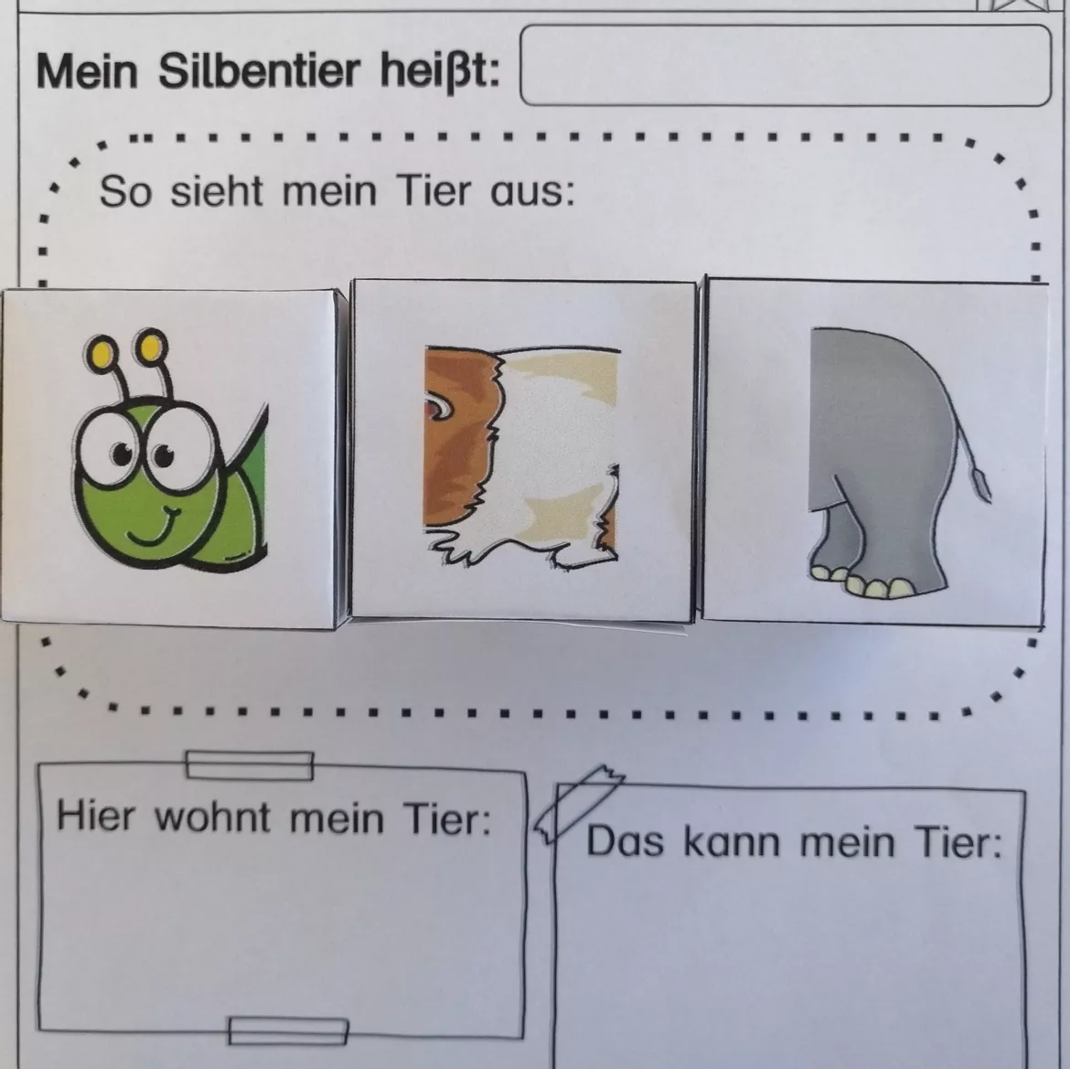 Bild in der Beschreibung des Unterrichtsmaterials Silben Silbentiere Fantasietiere von Abenteuer Grundschule #3