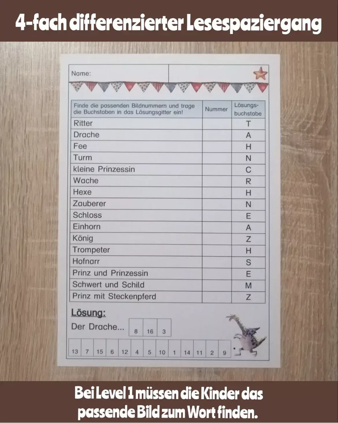 Bild in der Beschreibung des Unterrichtsmaterials Lesespaziergang Märchen von Abenteuer Grundschule #3