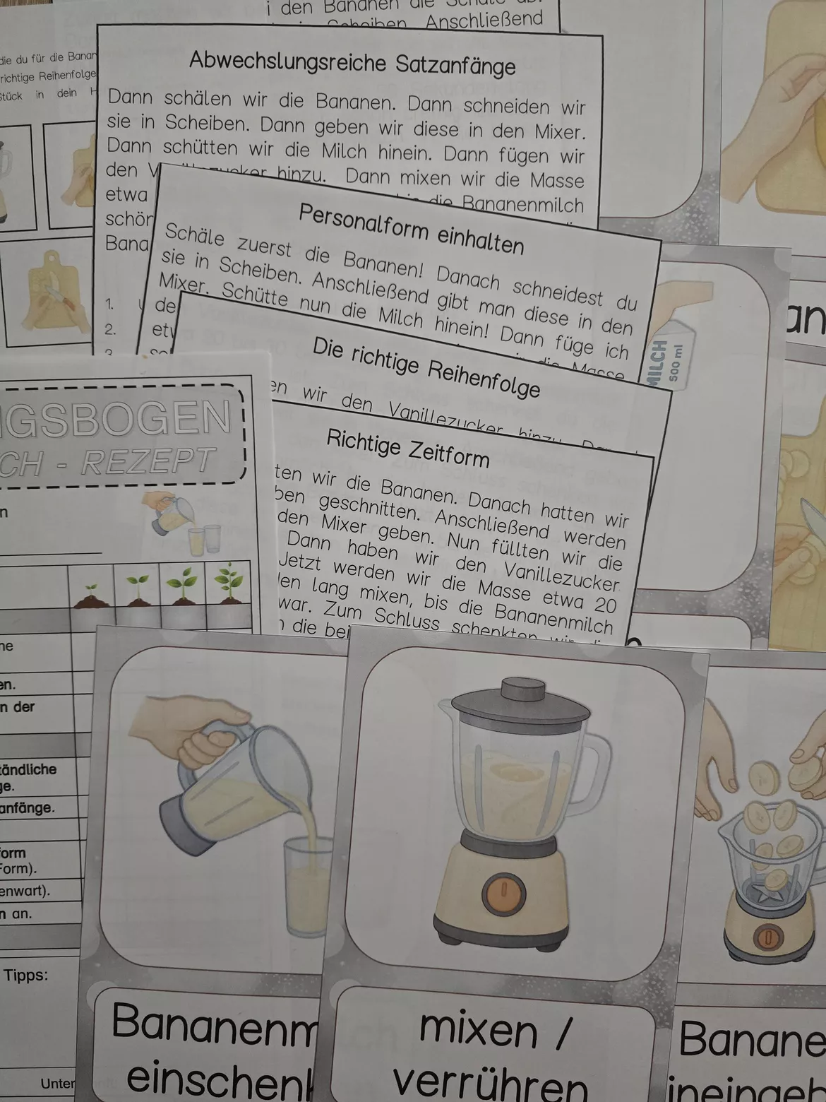 Bild in der Beschreibung des Unterrichtsmaterials Vorgangsbeschreibung Bananenmilch Rezept von Abenteuer Grundschule #1