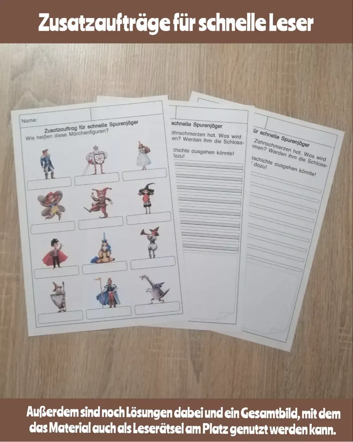Bild in der Beschreibung des Unterrichtsmaterials Lesespaziergang Märchen von Abenteuer Grundschule #7