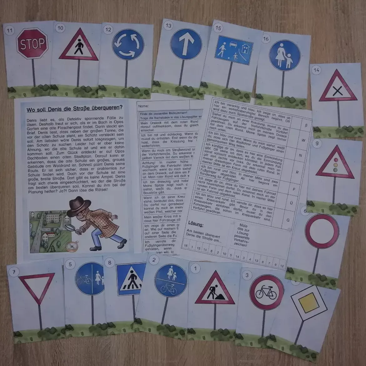 Bild in der Beschreibung des Unterrichtsmaterials Lesespaziergang Verkehrszeichen von Abenteuer Grundschule #1
