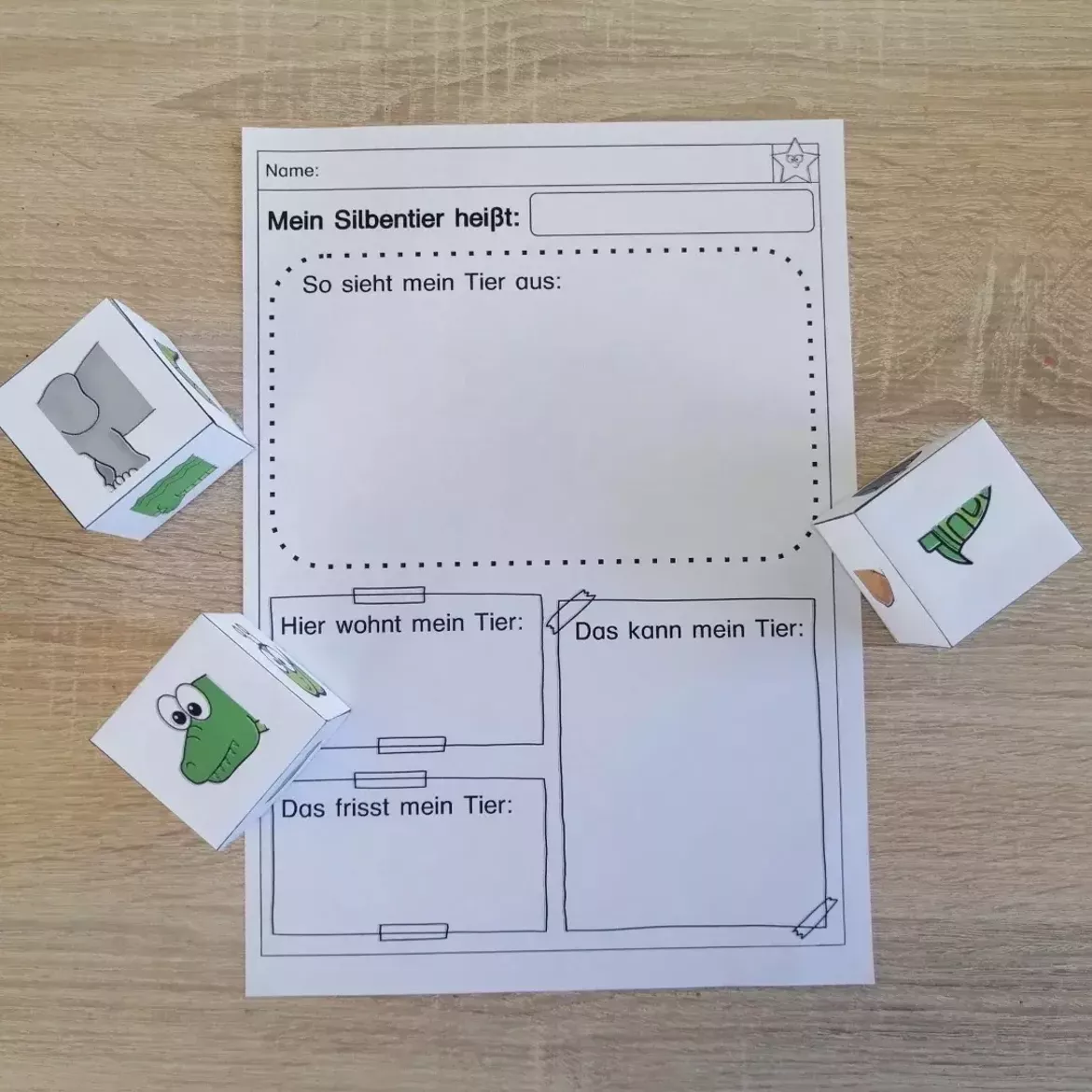 Bild in der Beschreibung des Unterrichtsmaterials Silben Silbentiere Fantasietiere von Abenteuer Grundschule #2