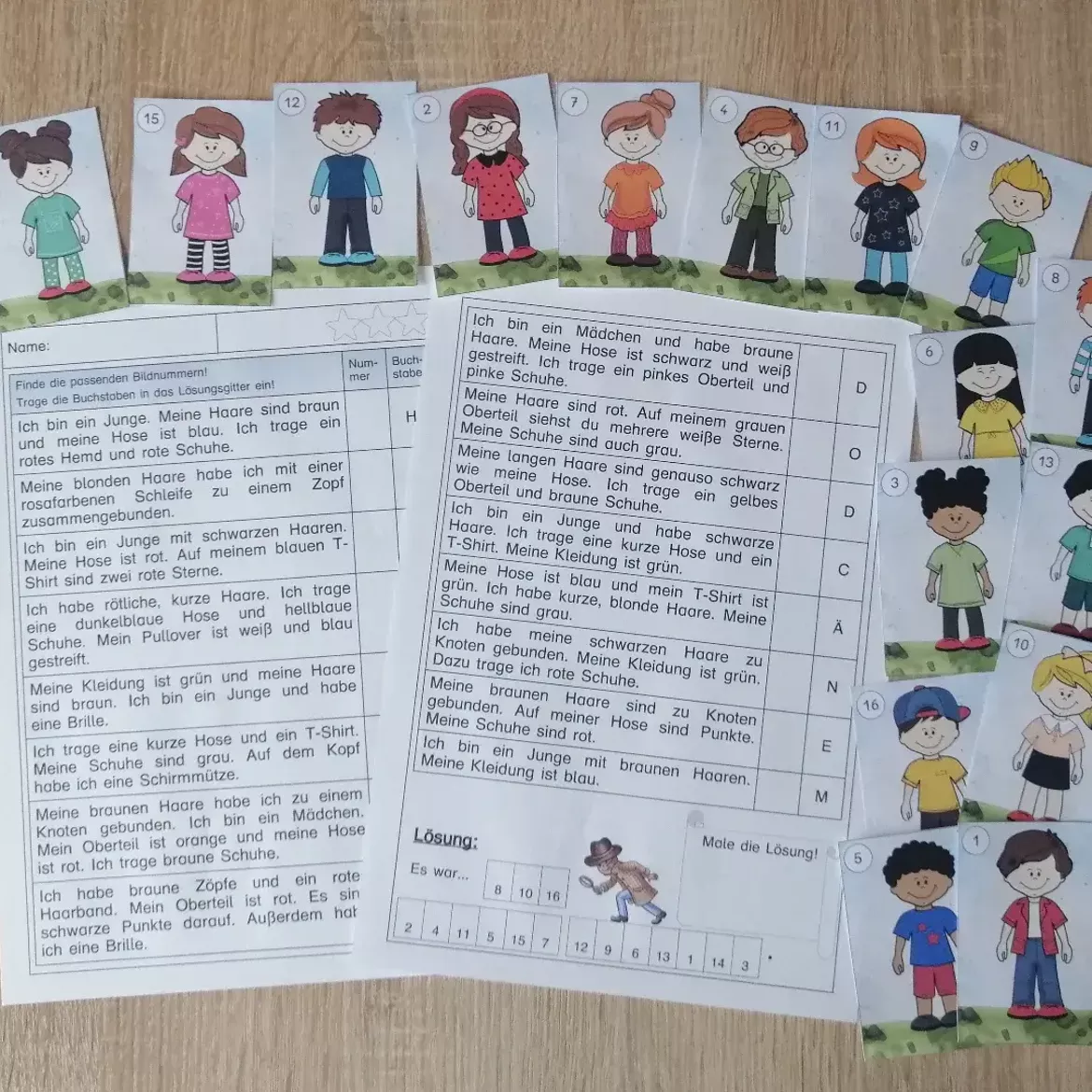 Bild in der Beschreibung des Unterrichtsmaterials Personenbeschreibung Leserätsel von Abenteuer Grundschule #1