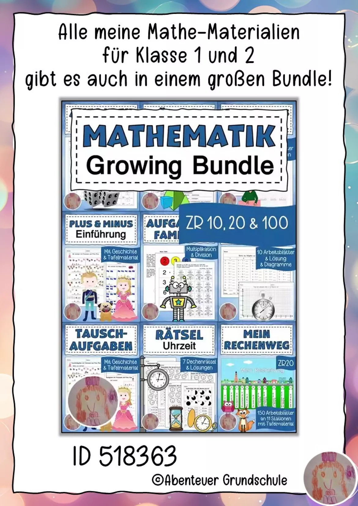 Bild in der Beschreibung des Unterrichtsmaterials Individuelles Üben im Zahlenraum bis 20 von Abenteuer Grundschule #2