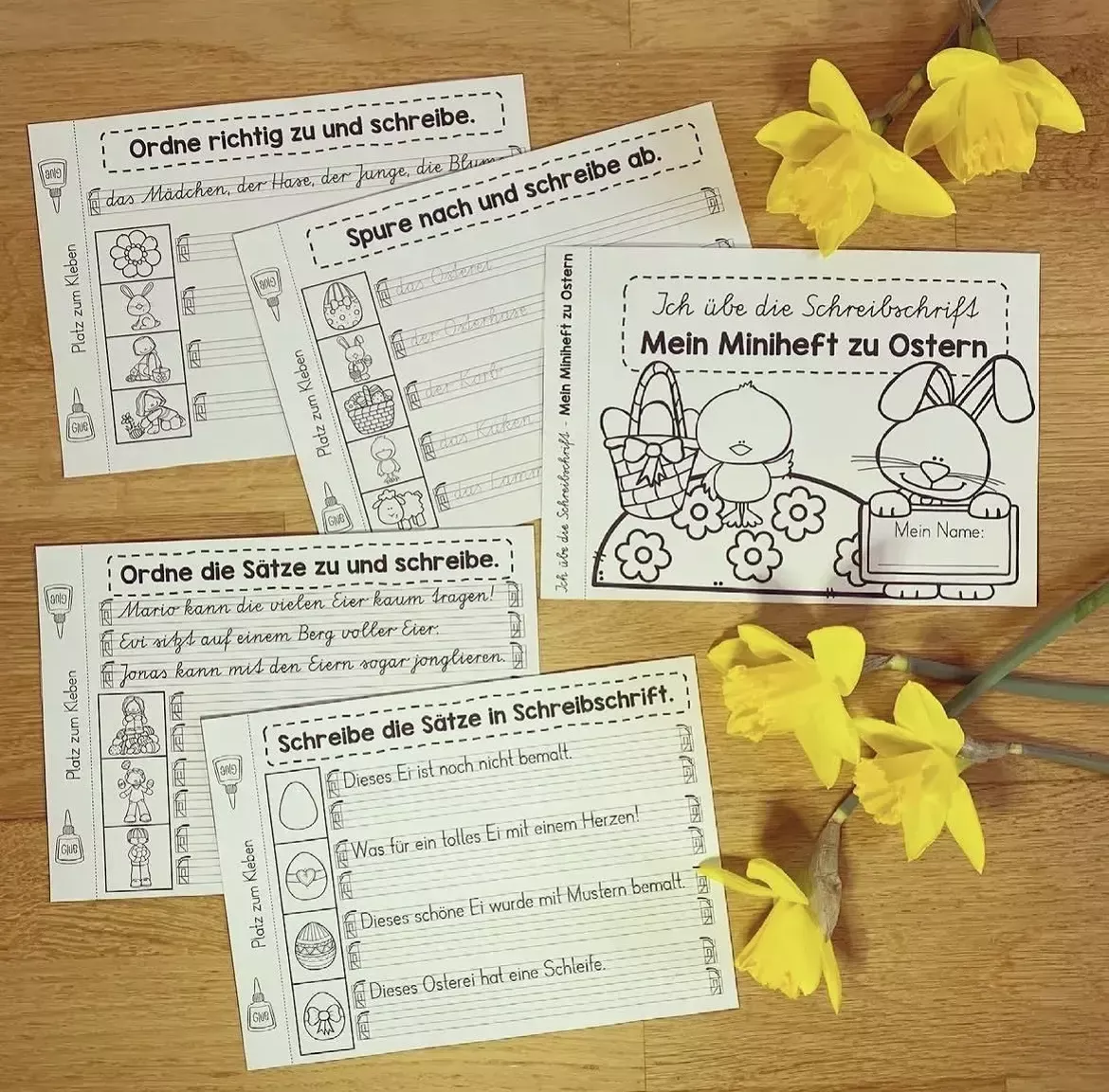 Bild in der Beschreibung des Unterrichtsmaterials Schreibschrift üben Materialpaket - Minihefte / Abschreibhefte für VA, SAS oder LA von allerlei_fuer_die_schule #1