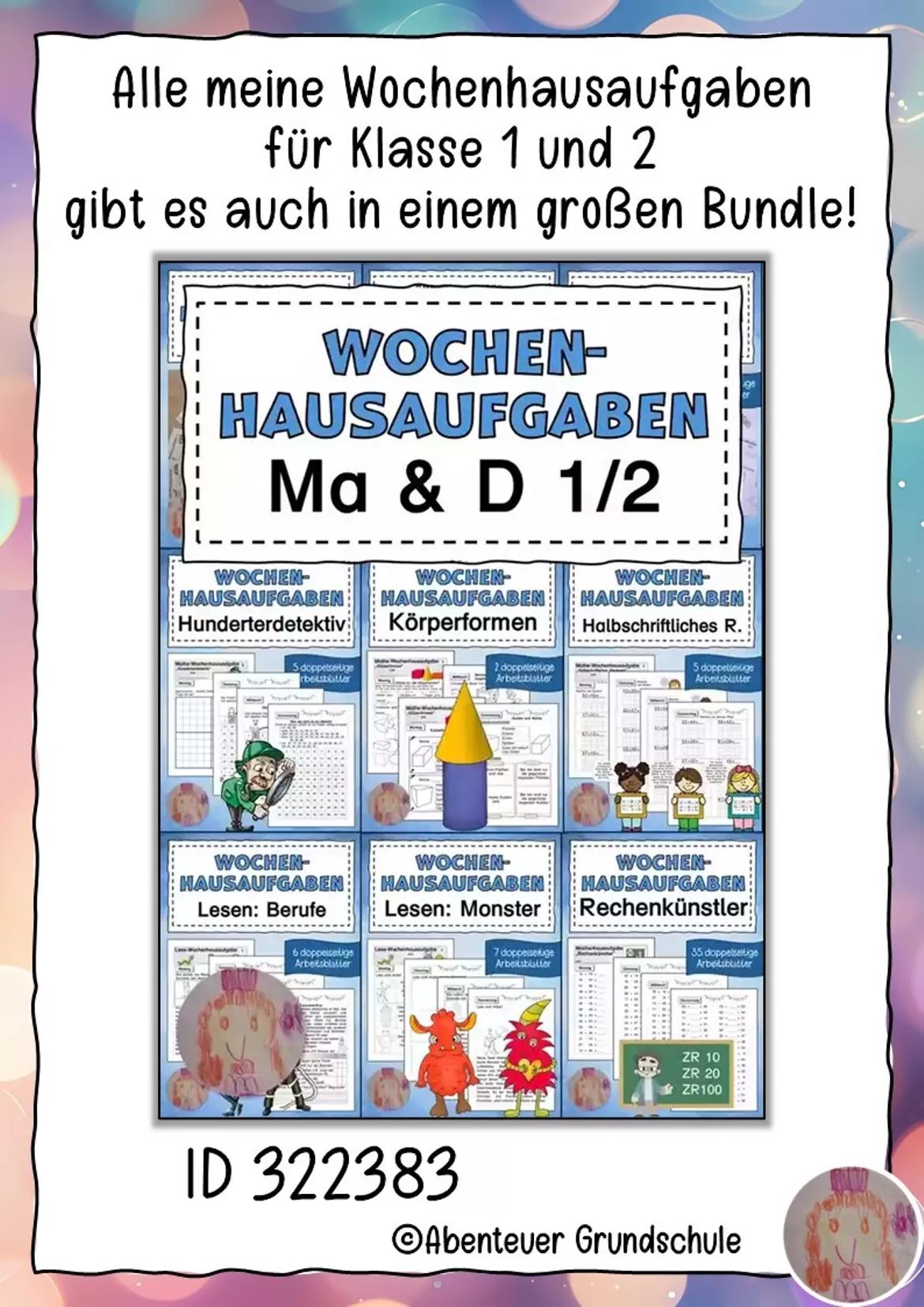 Bild in der Beschreibung des Unterrichtsmaterials Wochenhausaufgabe Lesen und Malen von Abenteuer Grundschule #2