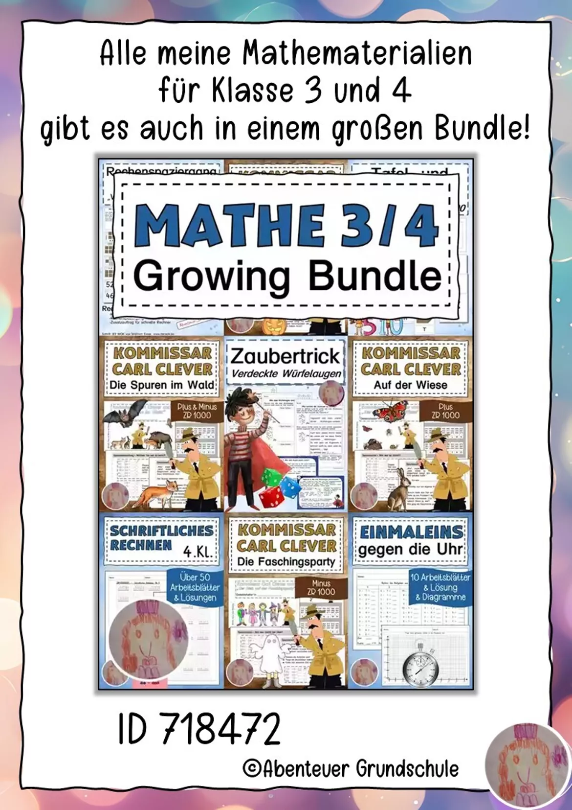 Bild in der Beschreibung des Unterrichtsmaterials Uhrzeit ablesen und einzeichnen von Abenteuer Grundschule #4