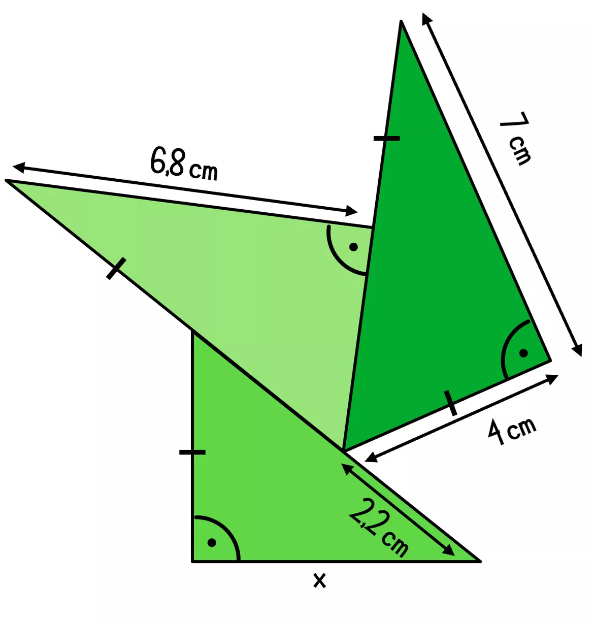 Bild in der Beschreibung des Unterrichtsmaterials Übungsaufgaben zum Satz des Pythagoras von RingelDots #1