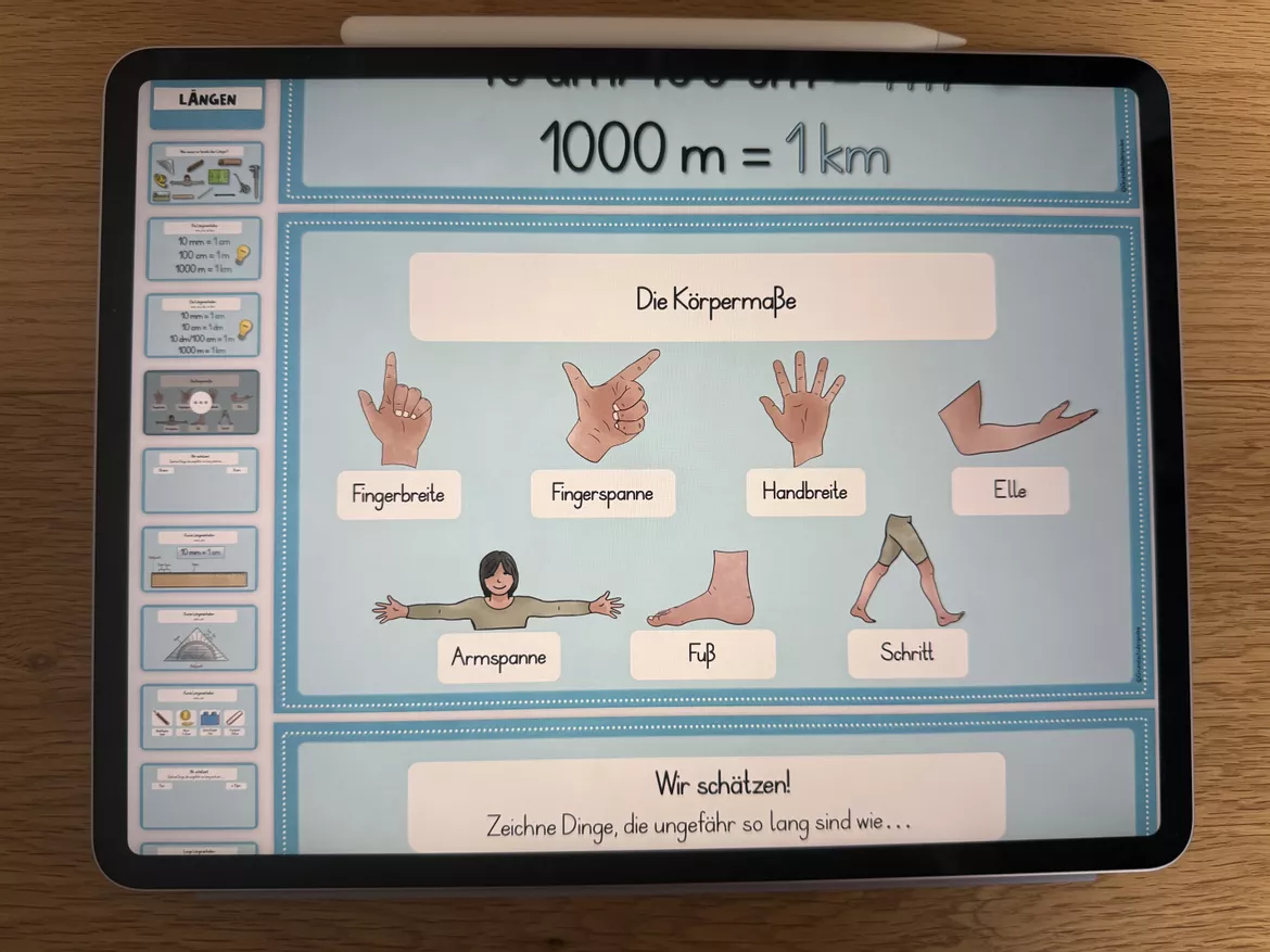 Bild in der Beschreibung des Unterrichtsmaterials Längen (Größen und Messen) - Unterrichtsreihe (Klasse 3+4) von Grundschulimpulse #10