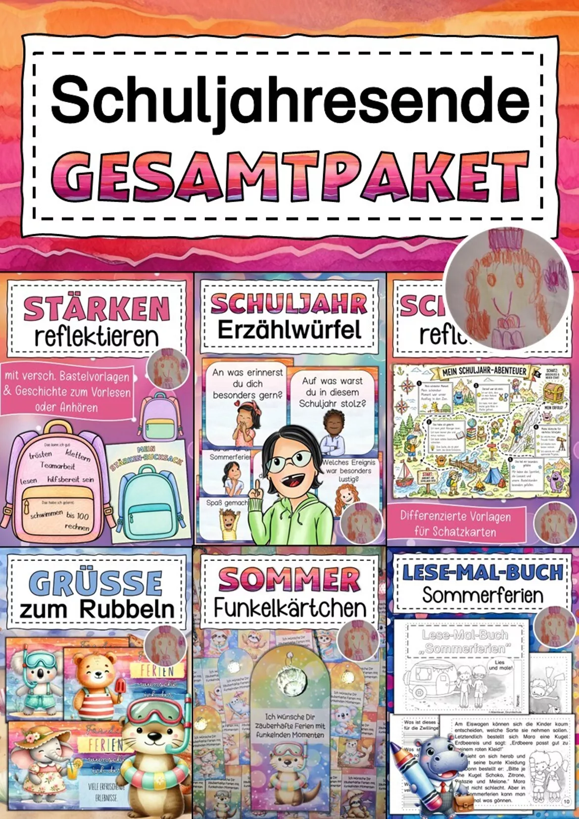 Bild in der Beschreibung des Unterrichtsmaterials Schuljahr reflektieren auf Schatzkarten von Abenteuer Grundschule #1
