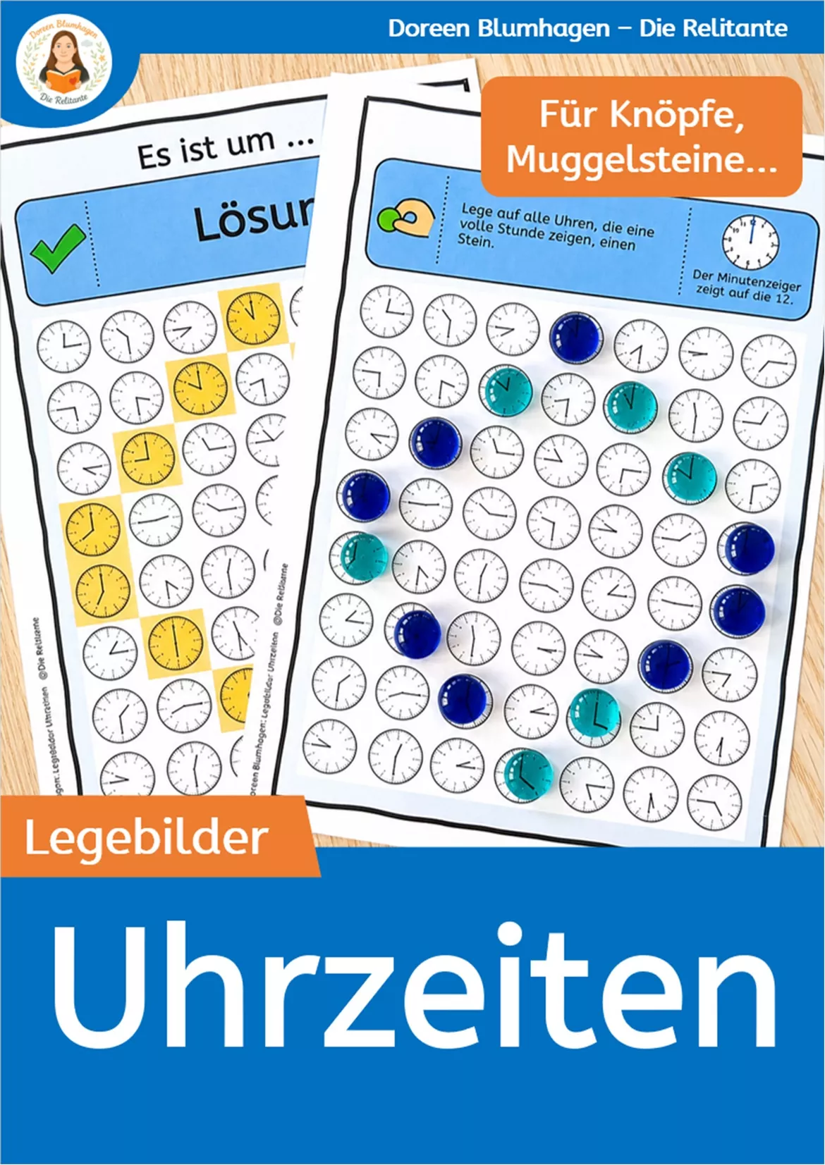 Bild in der Beschreibung des Unterrichtsmaterials Differenzierte Suchbilder Uhrzeiten – für Dotmarker, Fingerstempel & Stifte von DieRelitante #2