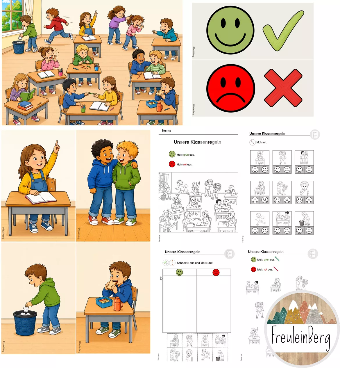 Bild in der Beschreibung des Unterrichtsmaterials Meine Klasse und ich: 4. Stunde - Klassenregeln (inkl. Stundenentwurf) von FreuleinBerg #1