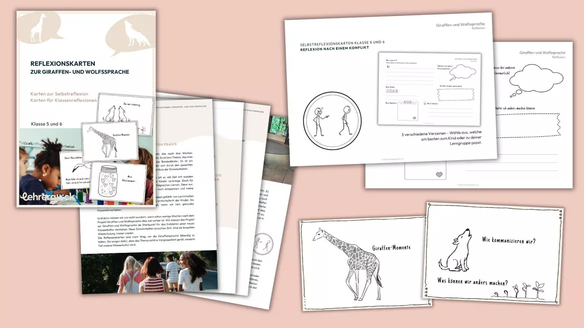 Bild in der Beschreibung des Unterrichtsmaterials Giraffen- und Wolfssprache Klasse 1-6_Materialpaket von Lehrerglück #9