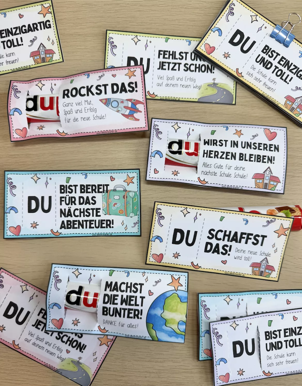 Bild in der Beschreibung des Unterrichtsmaterials Abschiedsgeschenk Grundschule / Klasse 4 + Sommerferien / Abschied von Doodleteacher #1