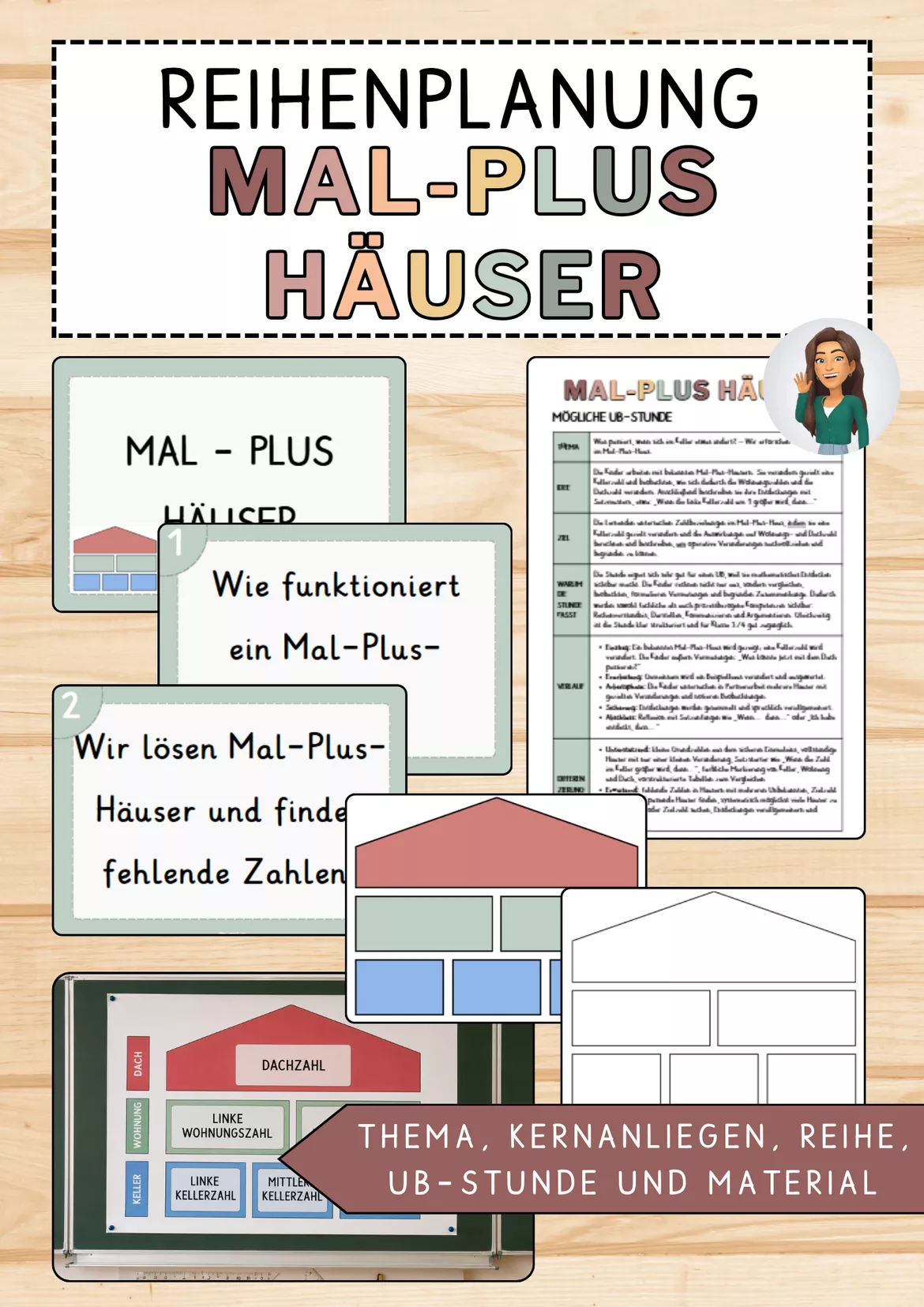 Bild in der Beschreibung des Unterrichtsmaterials Materialpaket: Mal-Plus-Häuser - Unterrichtsreihe, UB-Stunde und Material von CarosClass #2
