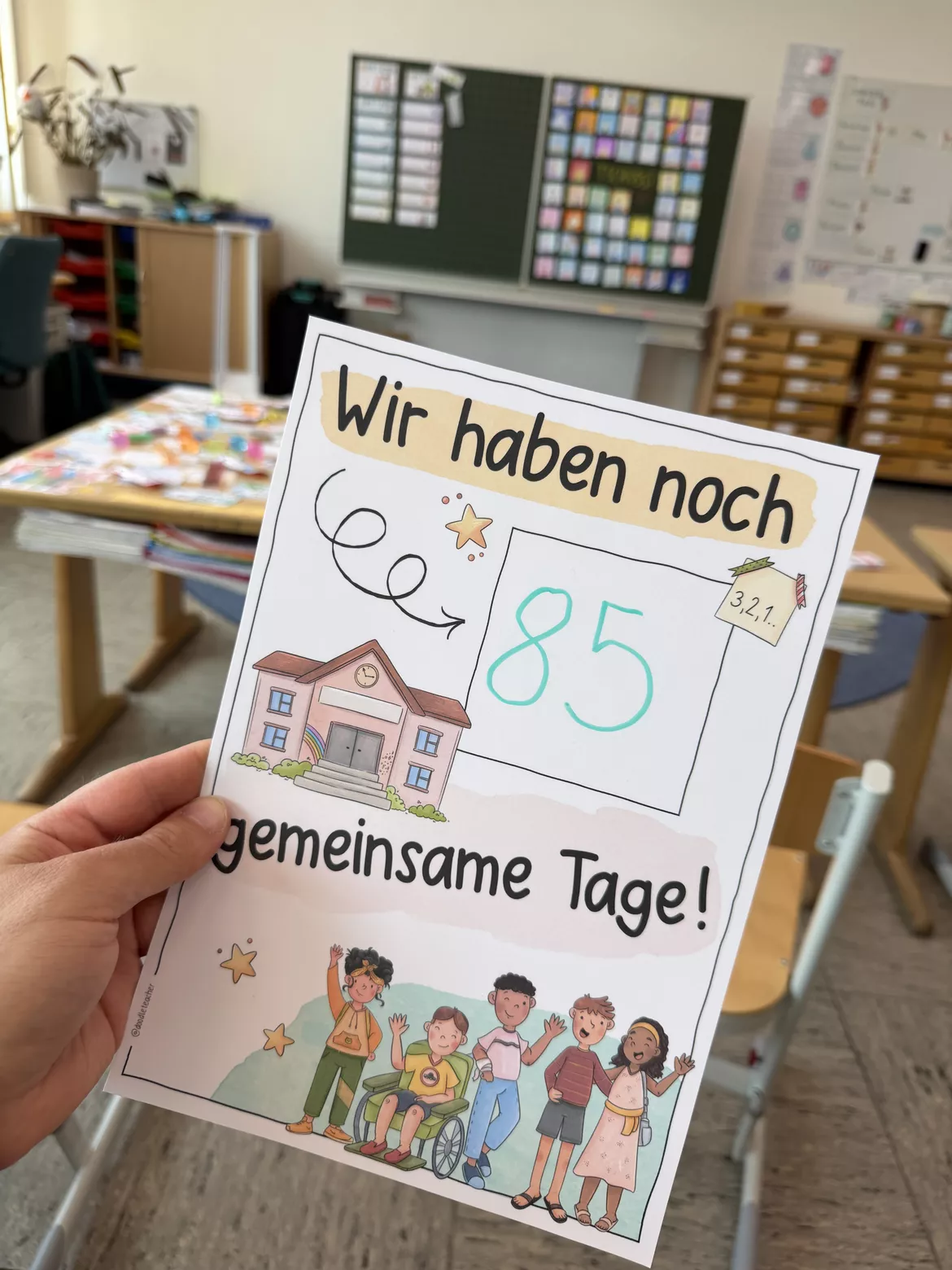 Bild in der Beschreibung des Unterrichtsmaterials Abschied / Schuljahresende Countdown + Sommerferien / Verabschieden von Doodleteacher #1