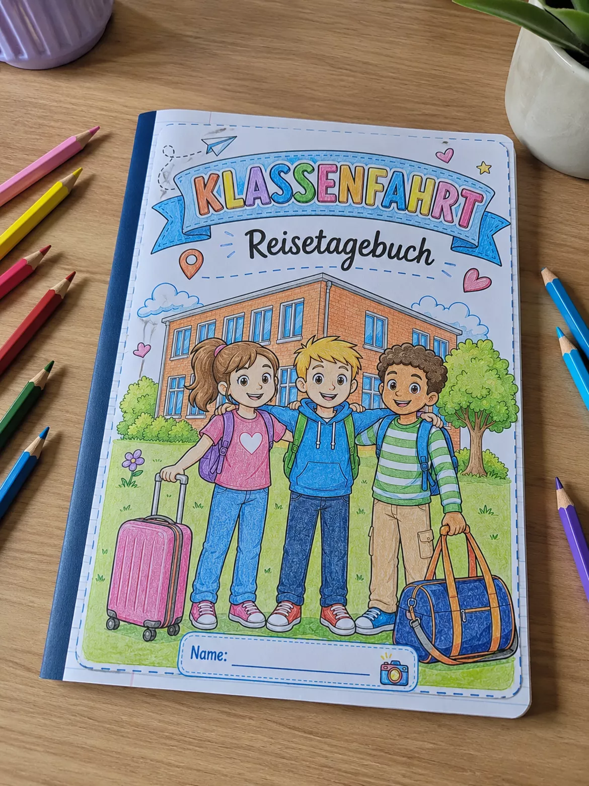 Bild in der Beschreibung des Unterrichtsmaterials Reisetagebuch für Klassenfahrt | Tagebuch von Papillionis #1