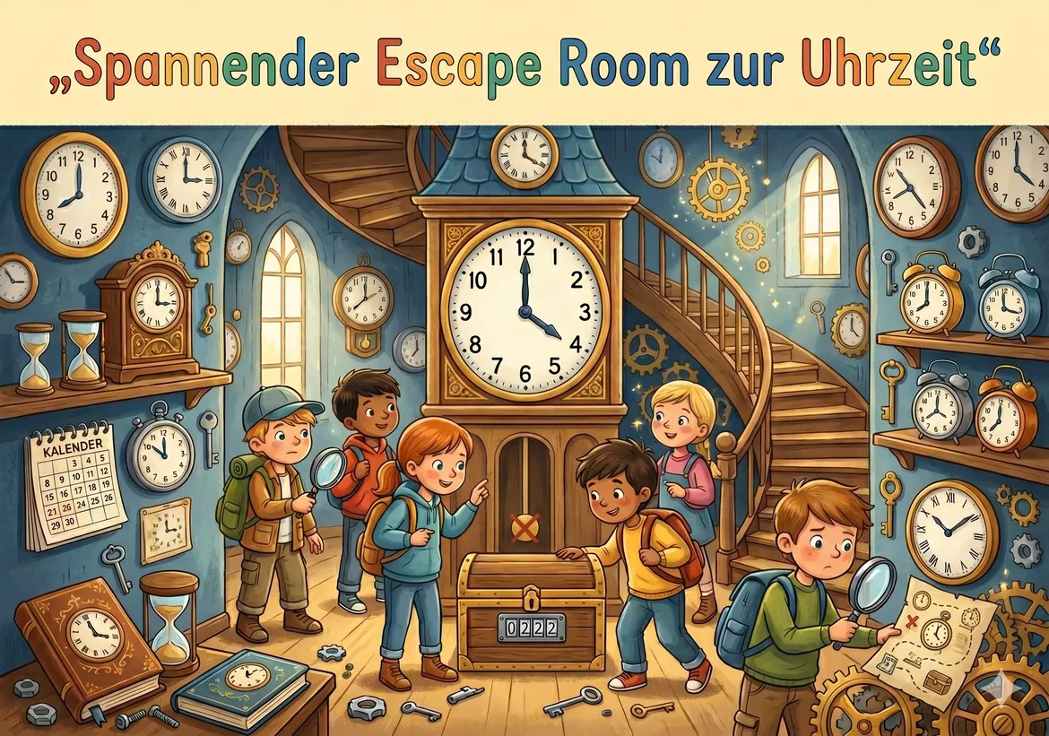 Bild in der Beschreibung des Unterrichtsmaterials Uhrzeit / Escape Room von Schule2go #2