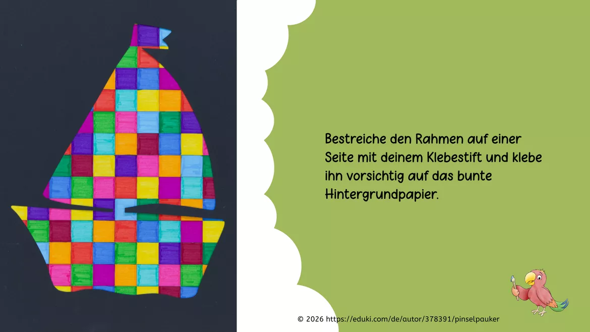 Bild in der Beschreibung des Unterrichtsmaterials Kunst Grundschule, Bunte Silhouetten malen von Pinselpauker #2