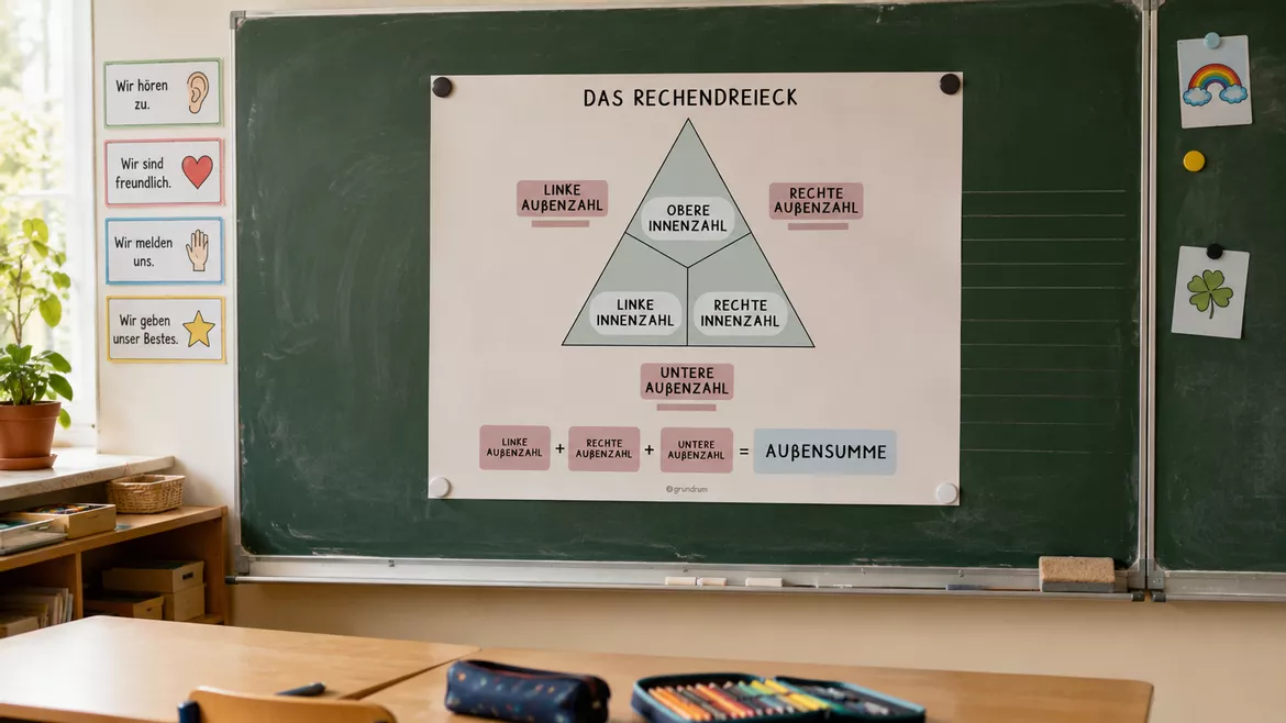 Bild in der Beschreibung des Unterrichtsmaterials Materialpaket: Rechendreiecke - Unterrichtsreihe, UB-Stunde und Material von CarosClass #1