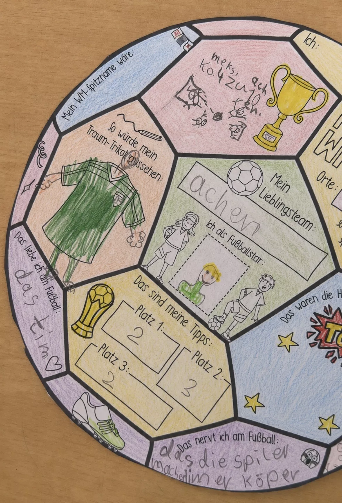 Bild in der Beschreibung des Unterrichtsmaterials Fußball WM 2026 Kreativseite - Steckbrief & Reflexion von Doodleteacher #5
