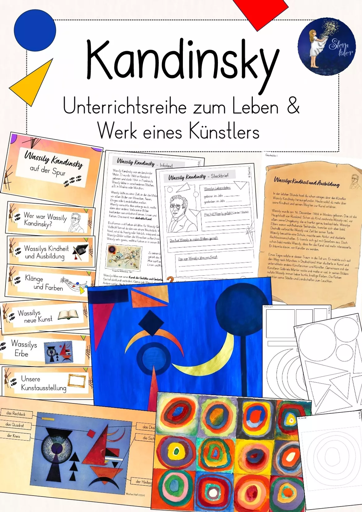 Bild in der Beschreibung des Unterrichtsmaterials Vincent Van Gogh - Unterrichtsreihe Grundschule Kunst von Sterntaler #4
