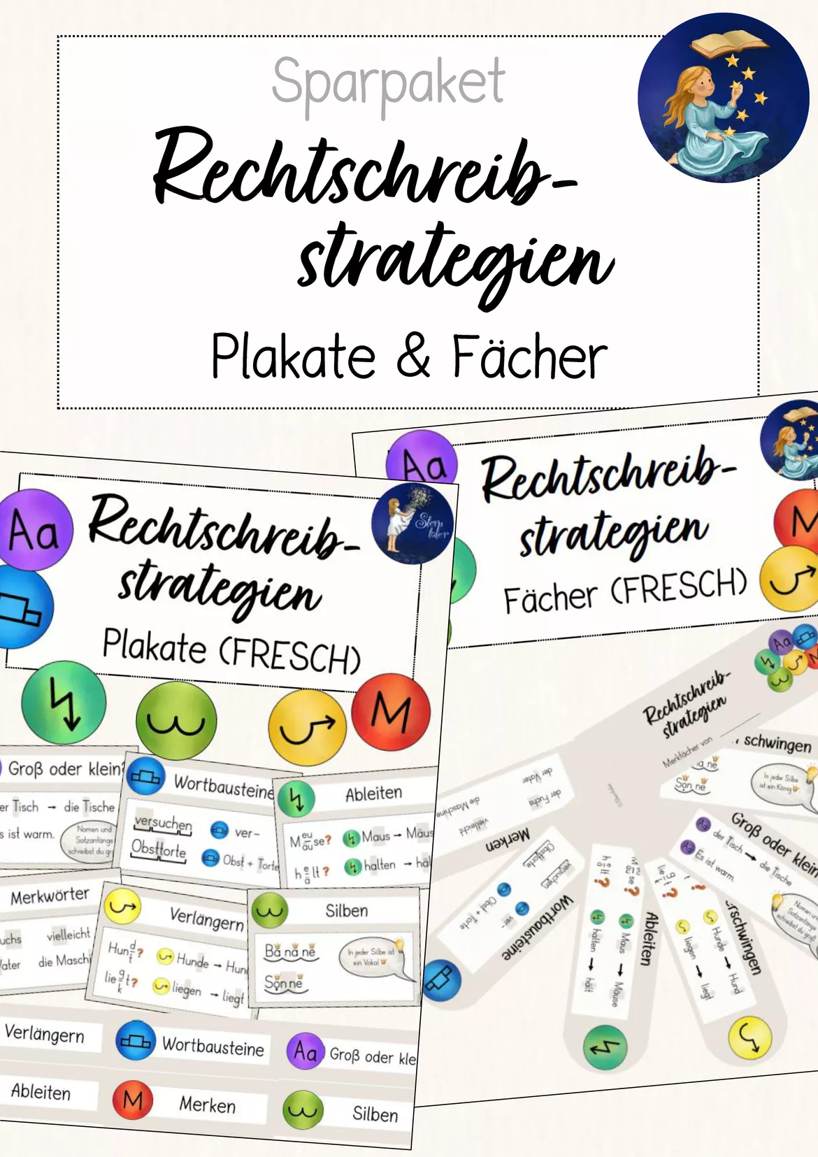 Bild in der Beschreibung des Unterrichtsmaterials Rechtschreibstrategien (FRESCH) - Plakate Grundschule von Sterntaler #1
