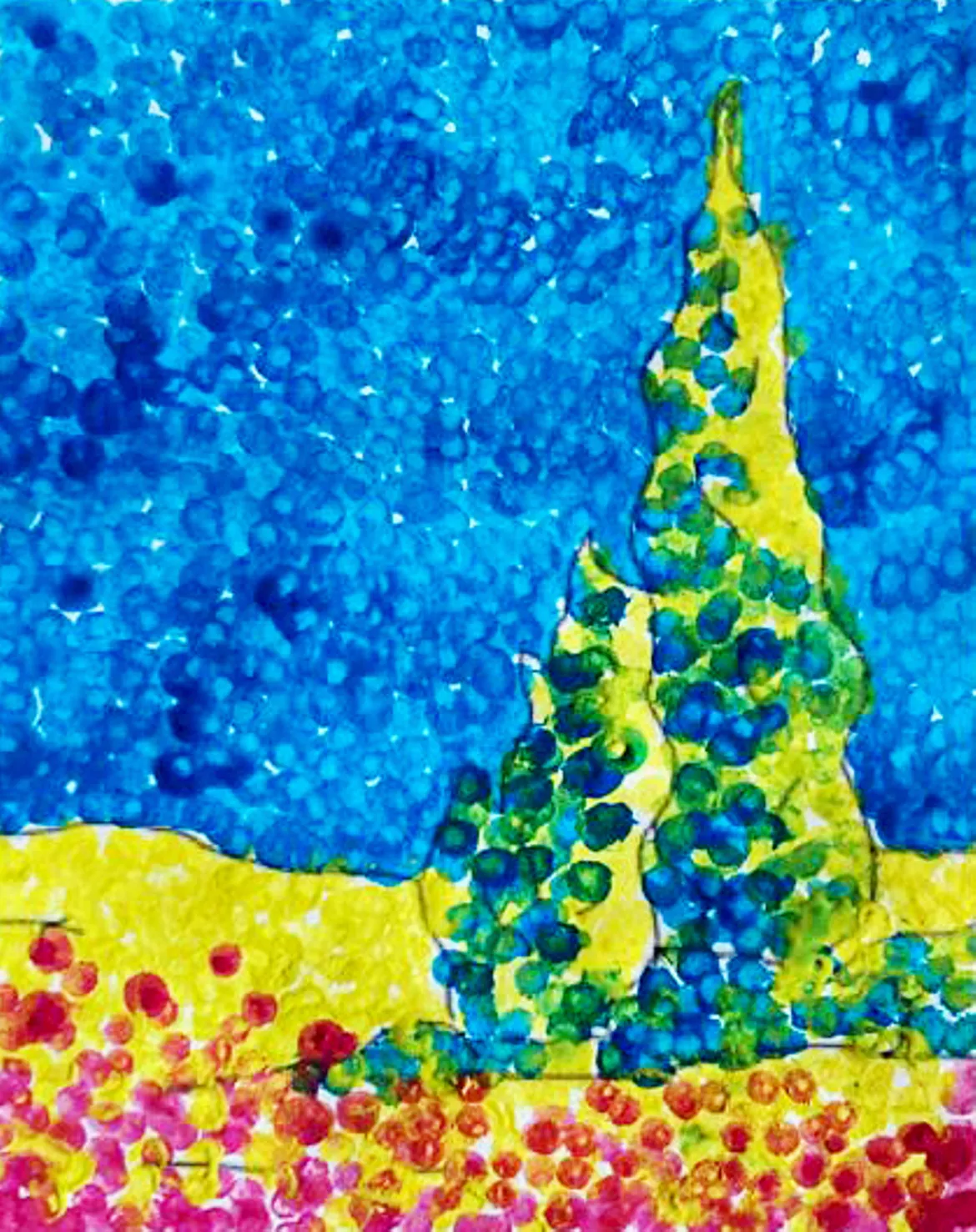 Bild in der Beschreibung des Unterrichtsmaterials Vincent Van Gogh - Unterrichtsreihe Grundschule Kunst von Sterntaler #2