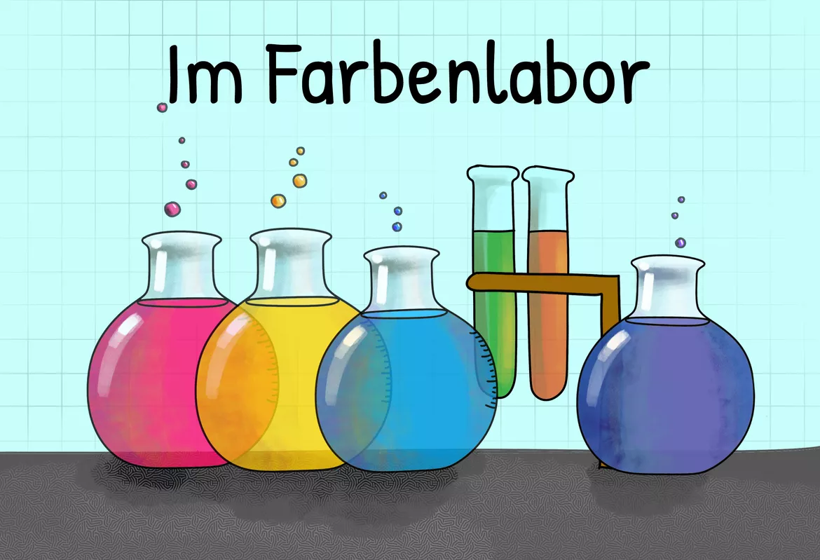 Bild in der Beschreibung des Unterrichtsmaterials Farbenlehre - Im Farbenlabor (Unterrichtsreihe) von Sterntaler #2