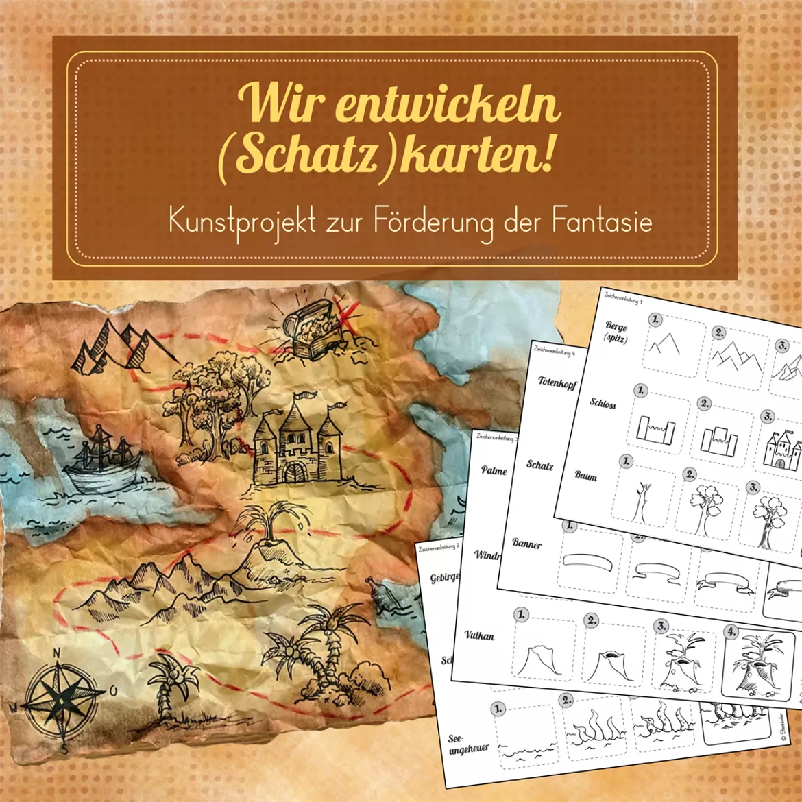 Bild in der Beschreibung des Unterrichtsmaterials Kunstunterricht Mittelalter: Wappenwerkstatt - Gestalte dein Wappen! von Sterntaler #1