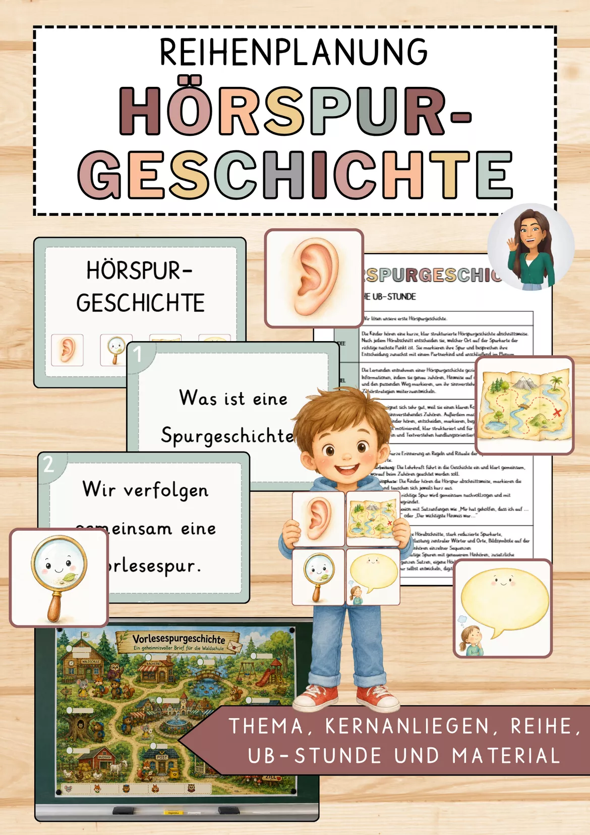 Bild in der Beschreibung des Unterrichtsmaterials Materialpaket: Hörspurgeschichten - Unterrichtsreihe, UB-Stunde und Material von CarosClass #3