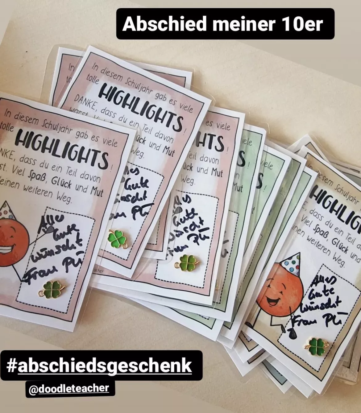 Bild in der Beschreibung des Unterrichtsmaterials Abschiedsgeschenk & Abschied mit Highlighter / Marker (4 Versionen, ICH + WIR) + Sommerferien von Doodleteacher #2