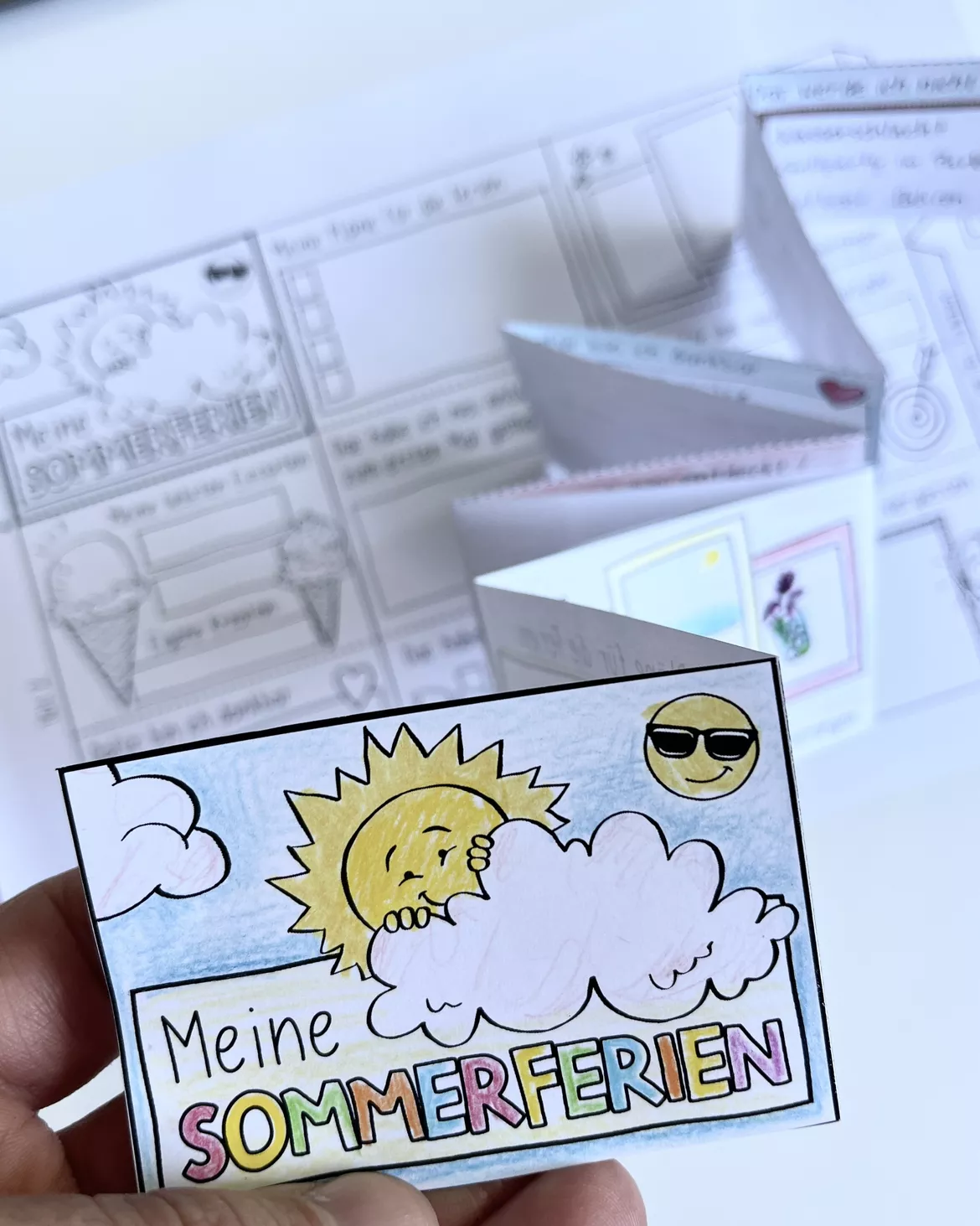 Bild in der Beschreibung des Unterrichtsmaterials Sommerferien Leporello / Schuljahresende - mit Sketchnotes / Abschied von Doodleteacher #2