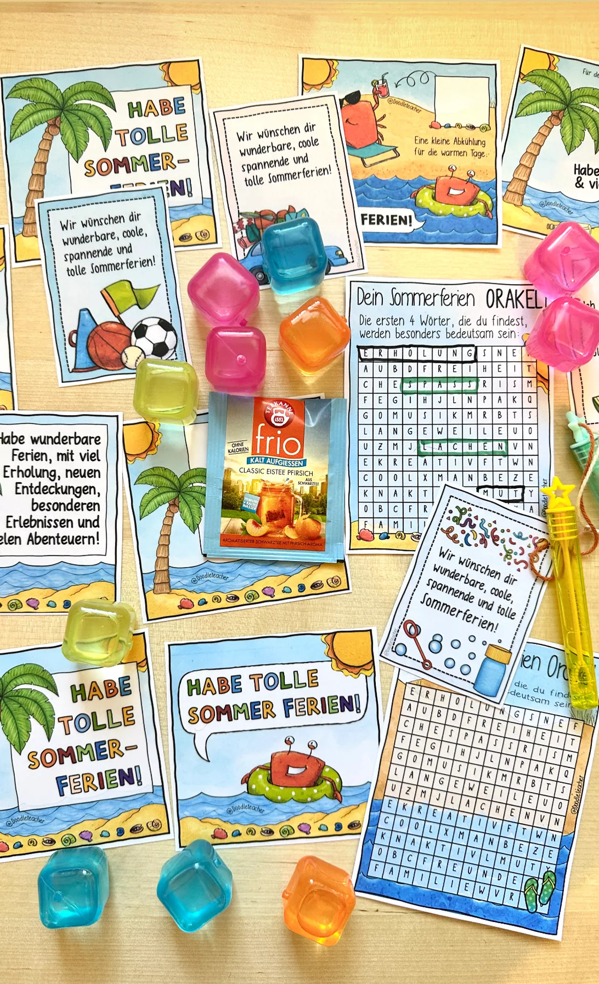 Bild in der Beschreibung des Unterrichtsmaterials Abschied Grundschule - Abschiedsgeschenke & Grüße PAKET / Schuljahresende Sommerferien von Doodleteacher #3