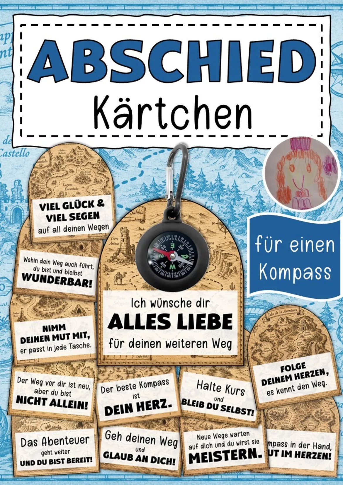 Bild in der Beschreibung des Unterrichtsmaterials Feriengrüße Sommerferien von Abenteuer Grundschule #1