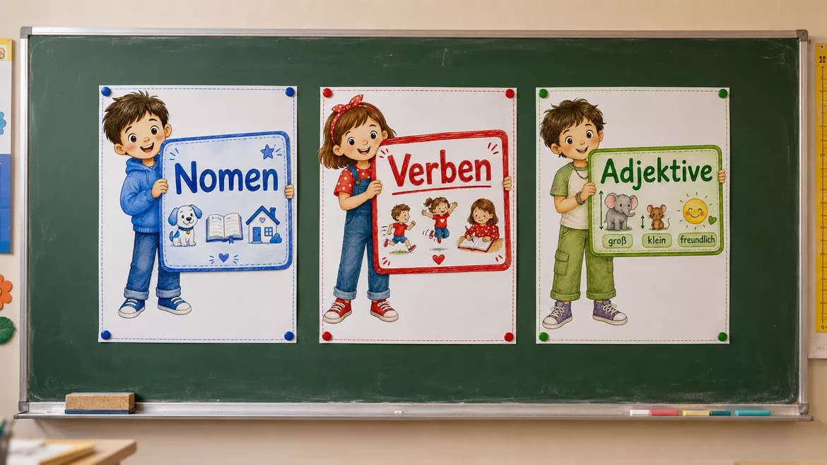 Bild in der Beschreibung des Unterrichtsmaterials Materialpaket: Wortarten - Unterrichtsreihe, UB-Stunde und Material von CarosClass #1