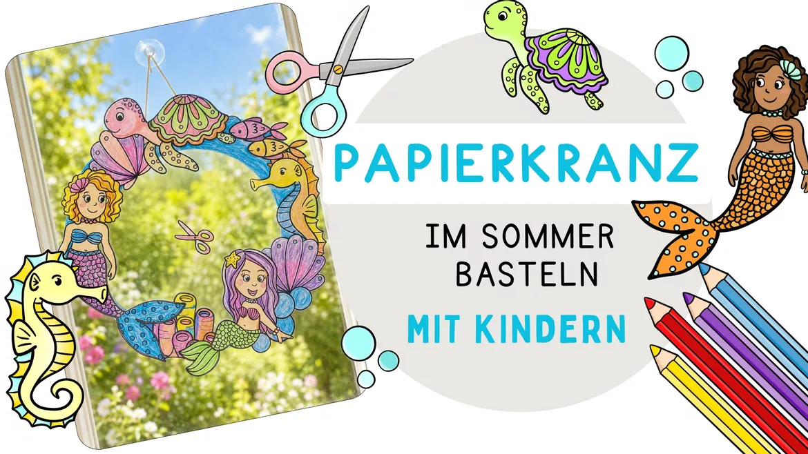 Bild in der Beschreibung des Unterrichtsmaterials Sommer basteln im Kunstunterricht (Fensterdeko Sommer) von LernTagebuch #1