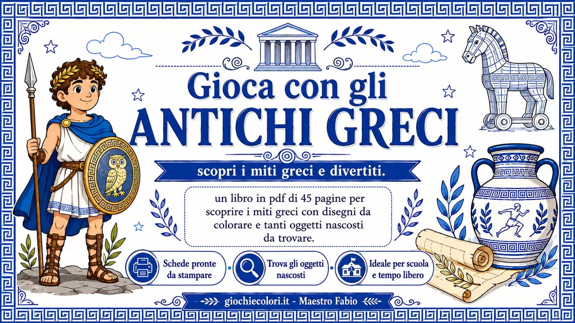 Bild in der Beschreibung des Unterrichtsmaterials Gioca con gli antichi Greci: libro gioco con miti. von Maestro Fabio Giochiecolori #1