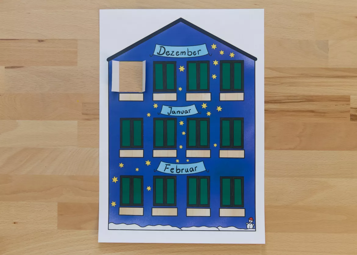 Bild in der Beschreibung des Unterrichtsmaterials Geburtstagskalender Jahreszeitenhäuser, Grundschule von Pinselpauker #2
