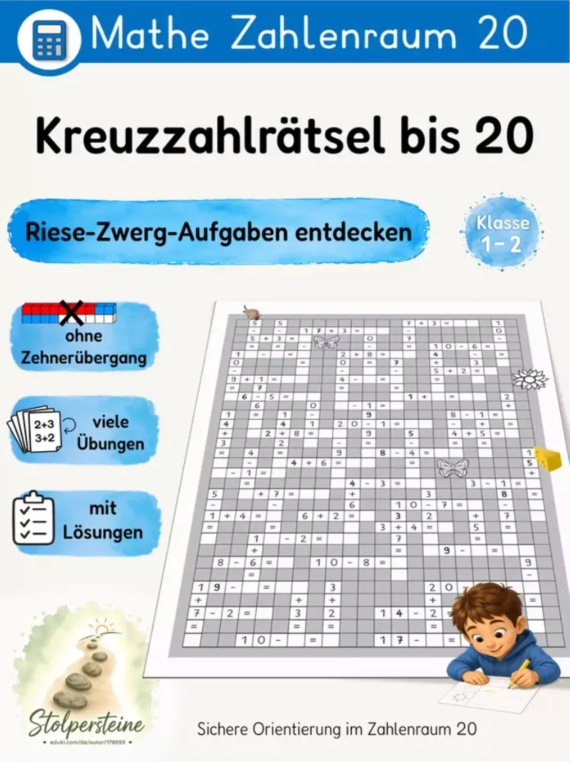 Bild in der Beschreibung des Unterrichtsmaterials Plus und Minus bis 10 in Spiralen, Rätseln und Minibooks von Stolpersteine #4